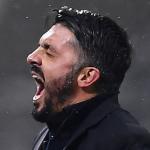 Gennaro Gattuso, entrenador del AC Milán durante un encuentro. Foto: Skysports.com