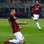 Piatek, celebrando un gol con el cuadro 'rossonero' (AC Milan)