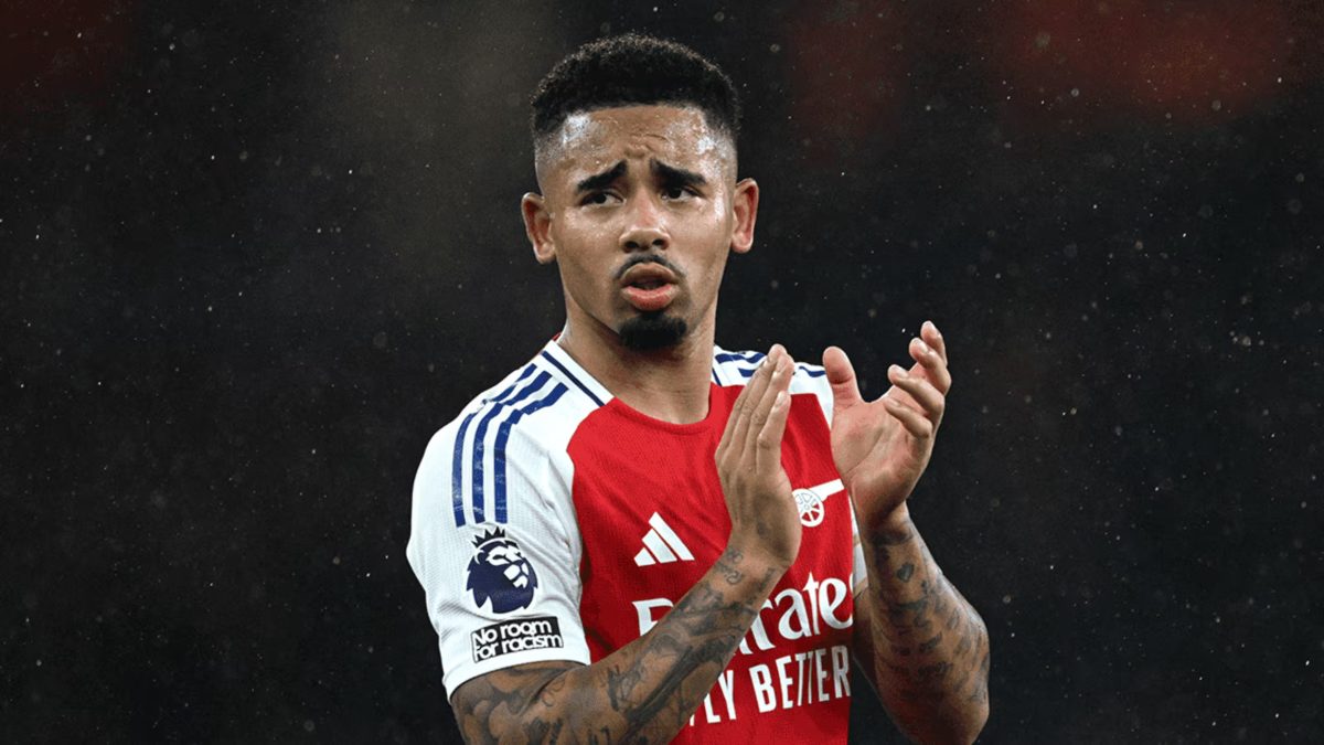 Gabriel Jesus durante un partido con el Arsenal