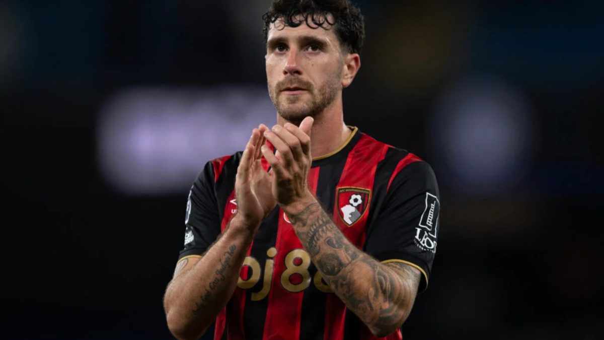 Marcos Senesi after a match with Bournemouth