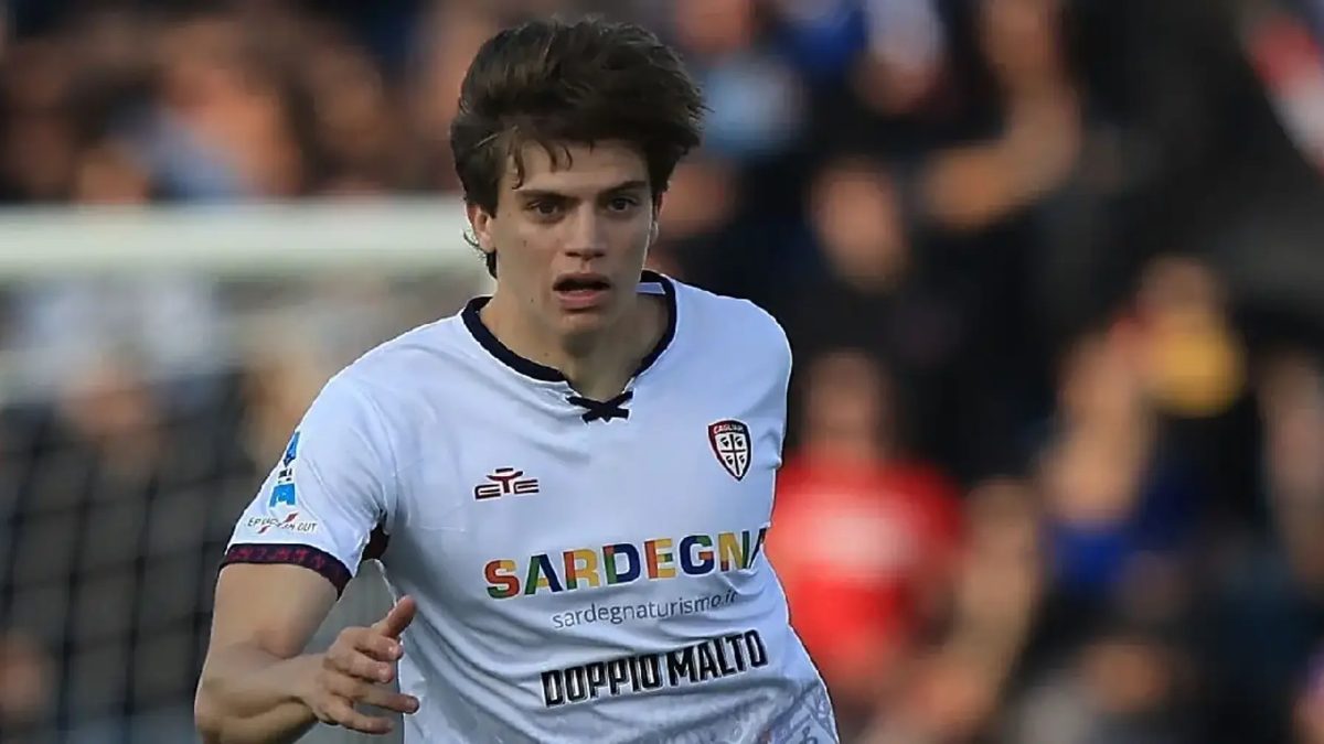 Marco Palestra durante un partido con el Cagliari