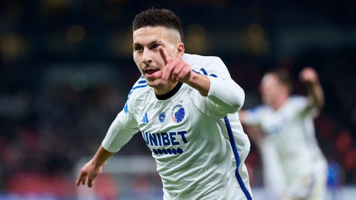 Roony Bardghji celebra un gol anotado con el Copenhague