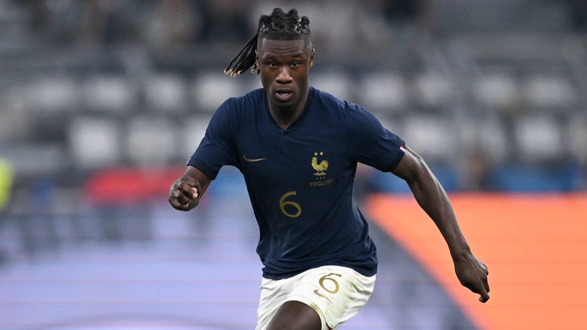 Eduardo Camavinga durante un partido con Francia