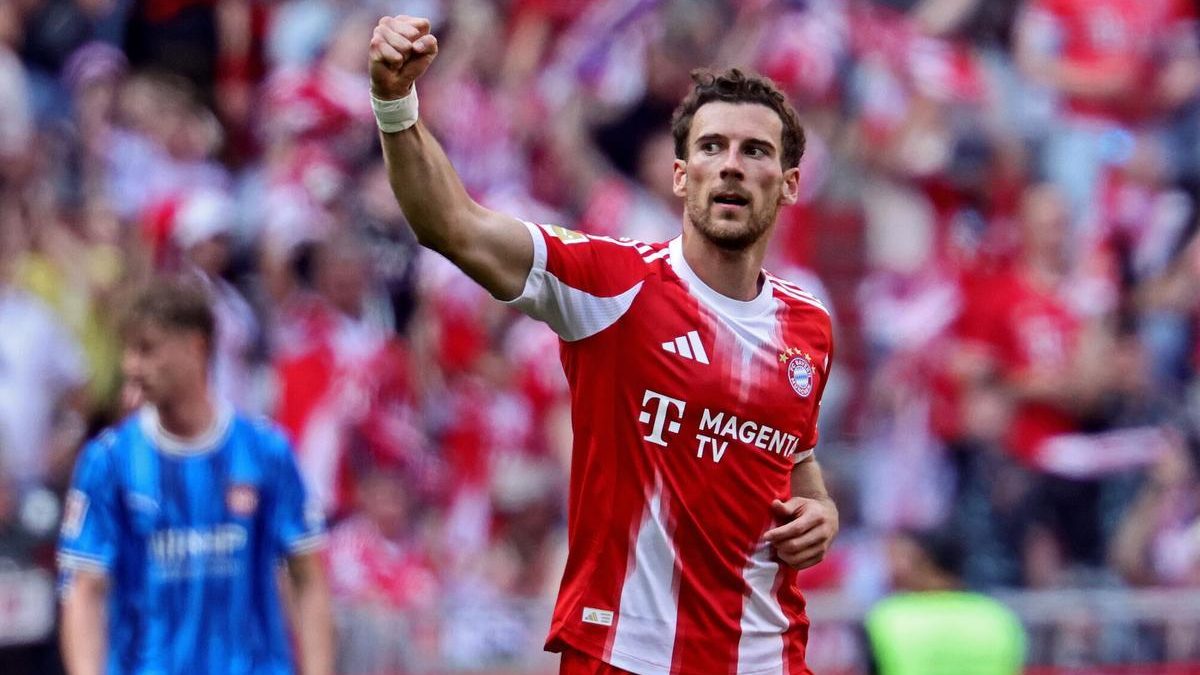 Leon Goretzka celebra un gol anotado con el Bayern de Múnich