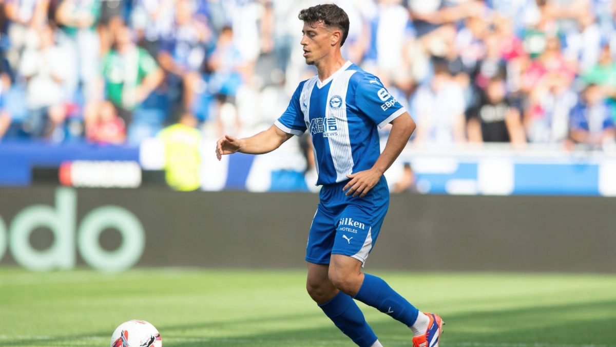 Antonio Blanco durante un partido con el Alavés