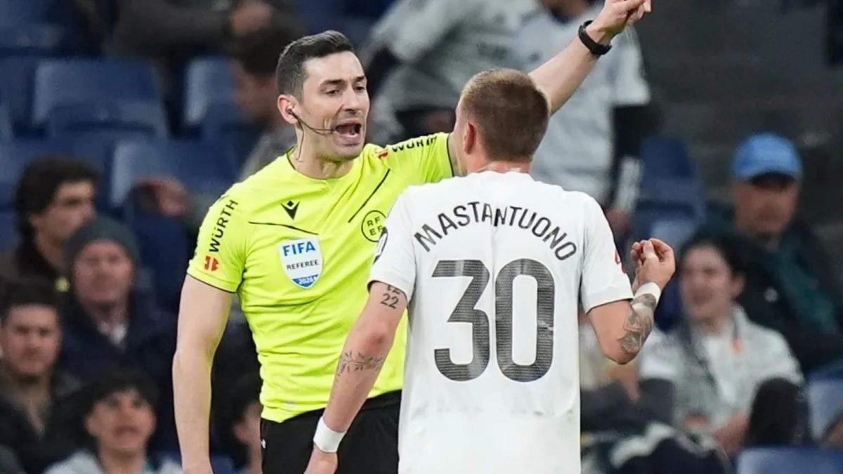 Franco Mastantuono, expulsado en el Real Madrid - Getafe