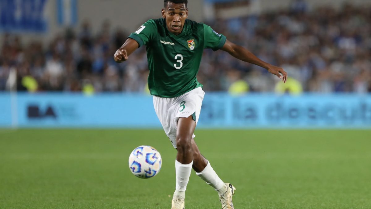Diego Medina during a match with the Bolivia national team