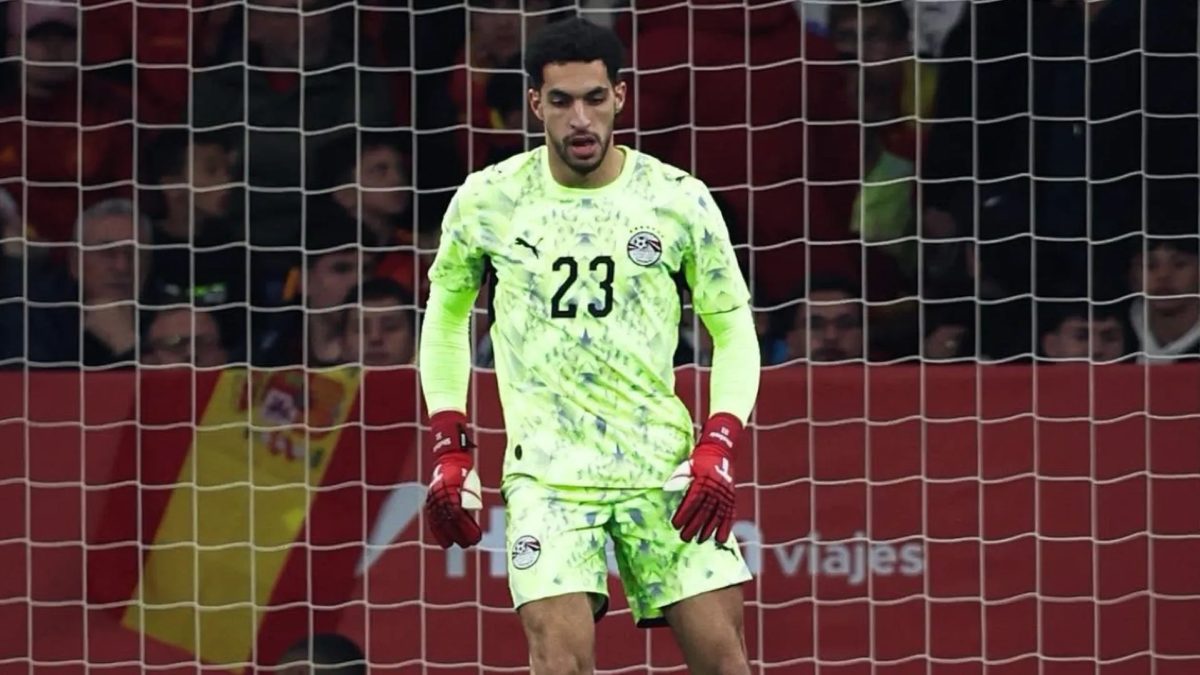 Oufa Shobeir during a match with the Egyptian national team