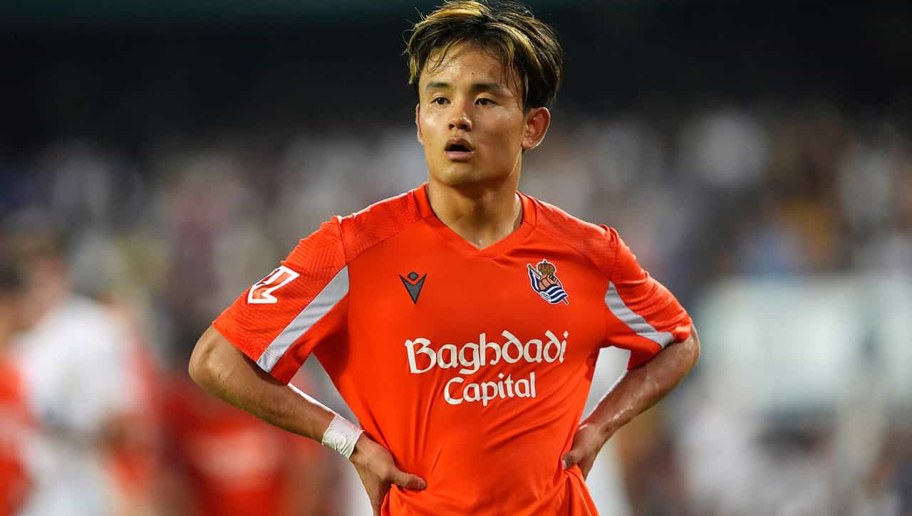 Kubo jugando con la Real Sociedad