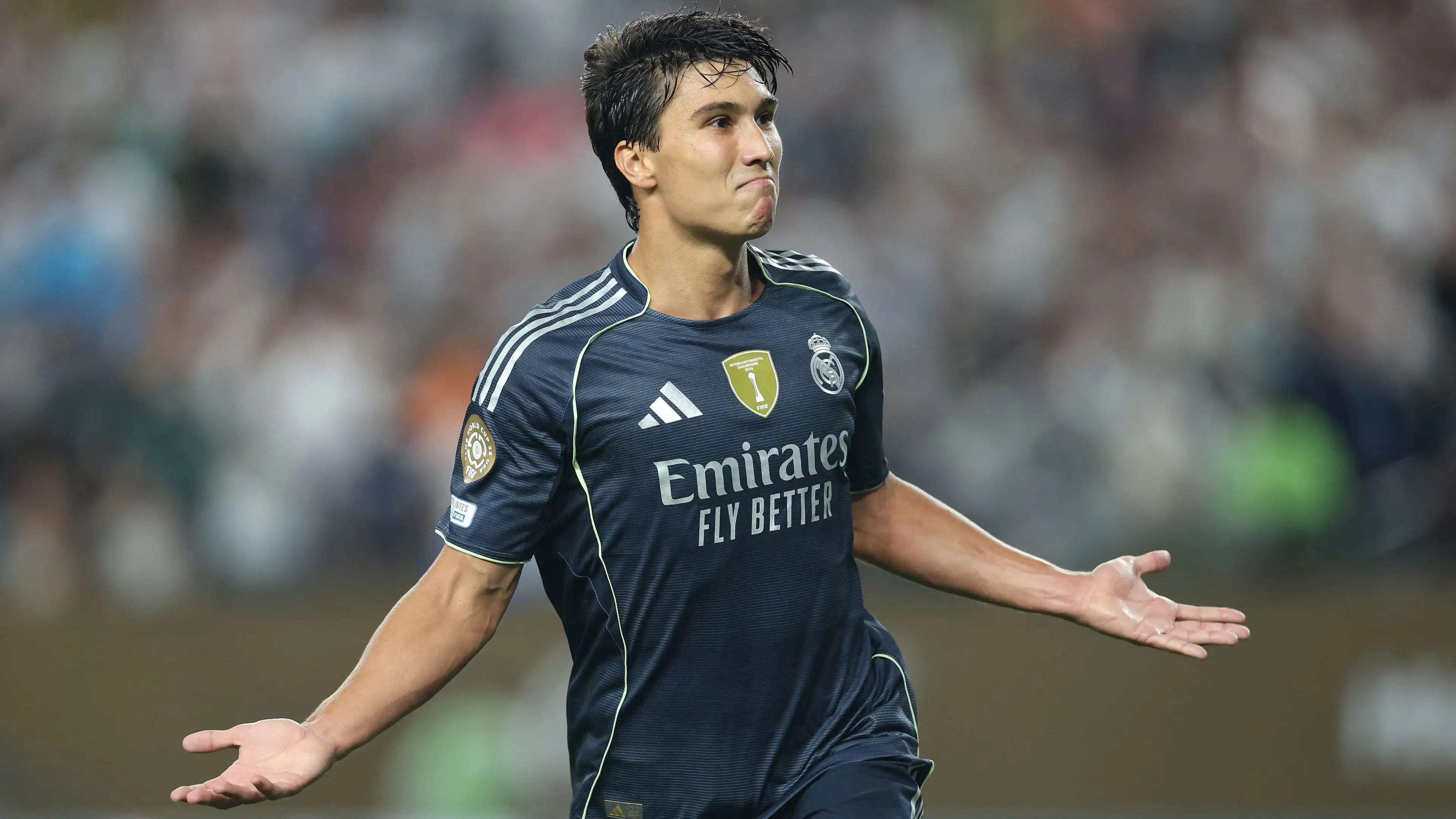 Gonzalo García playing for Real Madrid