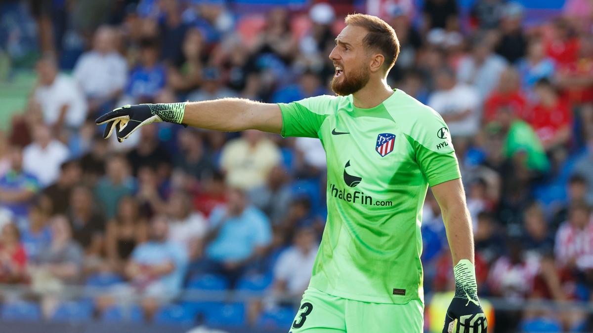 Jan Oblak durante un partido con el Atlético de Madrid