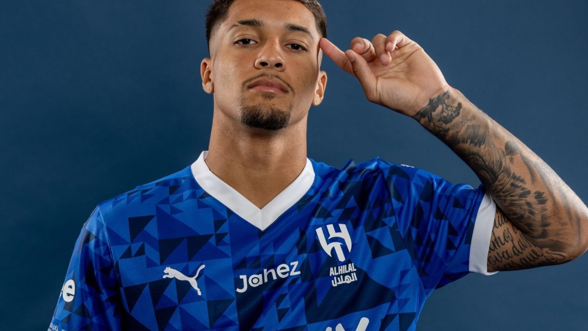 Marcos Leonardo durante su presentación con el Al Hilal