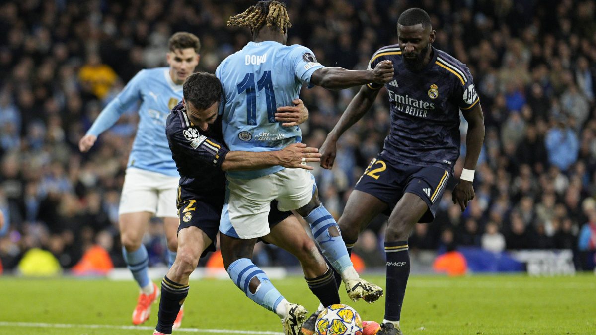 Jérémy Doku durante un Manchester City - Real Madrid