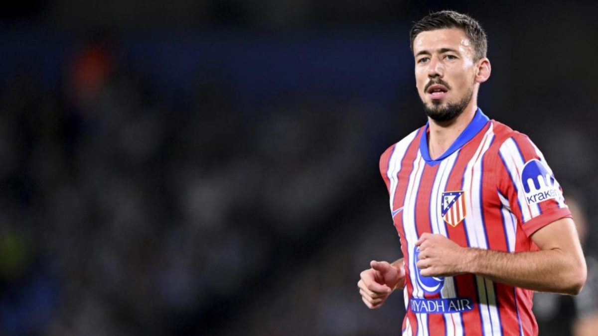 Clément Lenglet durante un partido con el Atlético de Madrid