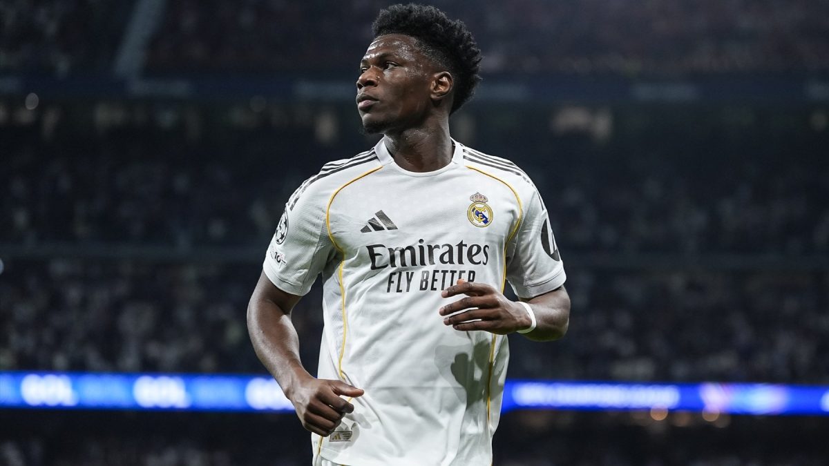 Aurélien Tchouaméni during a match with Real Madrid