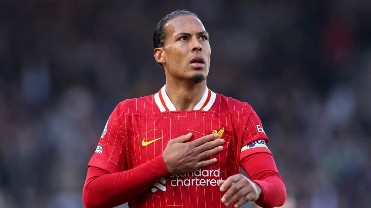 Virgil van Dijk during a match with Liverpool