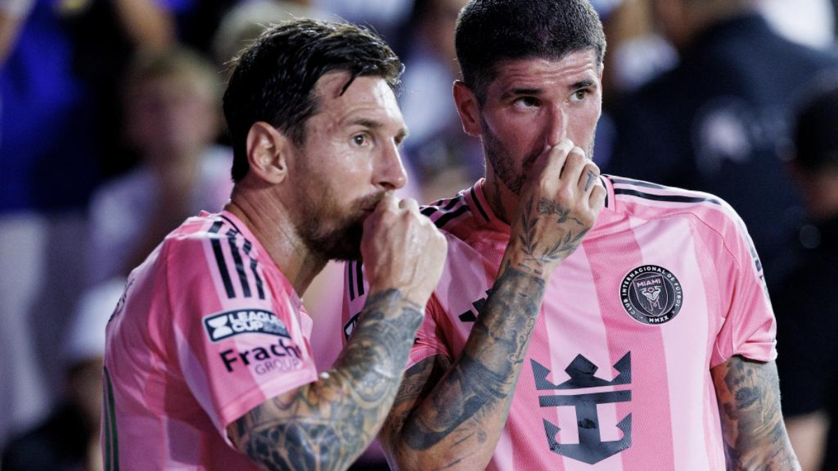 Rodrigo De Paul and Leo Messi at Inter Miami