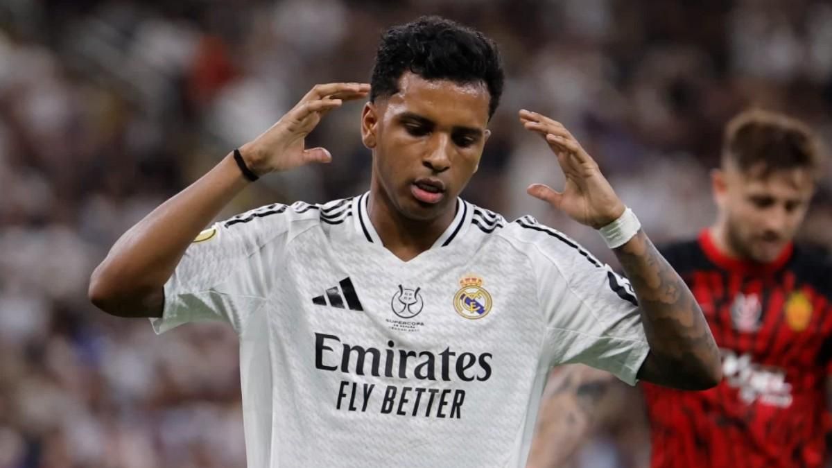 Rodrygo fallando una ocasión clara de gol