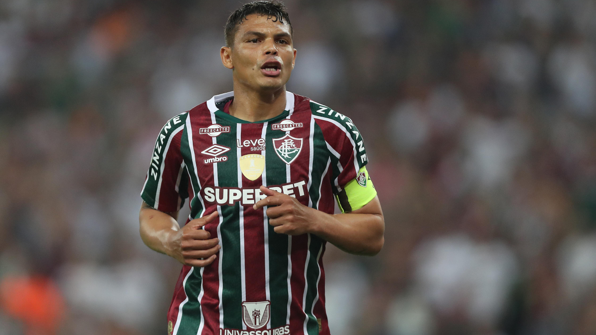Thiago Silva during a match with Fluminense