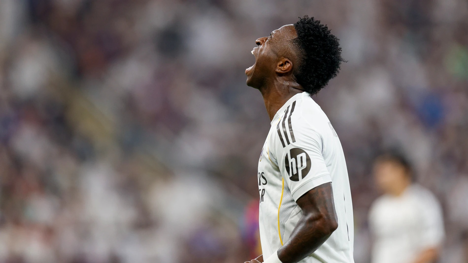 Vinicius en la rampa de salida del Real Madrid