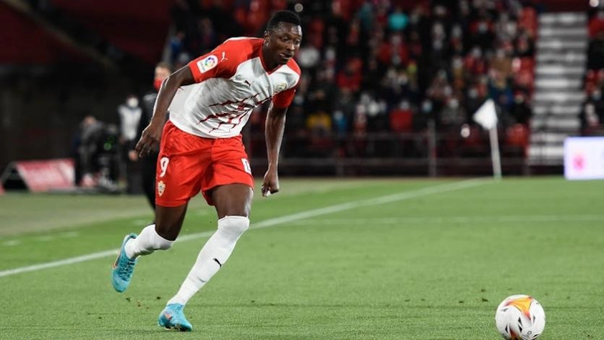 Umar Sadiq, la gran estrella de la UD Almería. Foto: La Voz de Almería