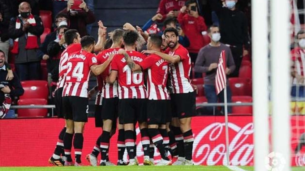 Los jugadores del Athletic Club celebran un gol. Foto: GOL PLAY