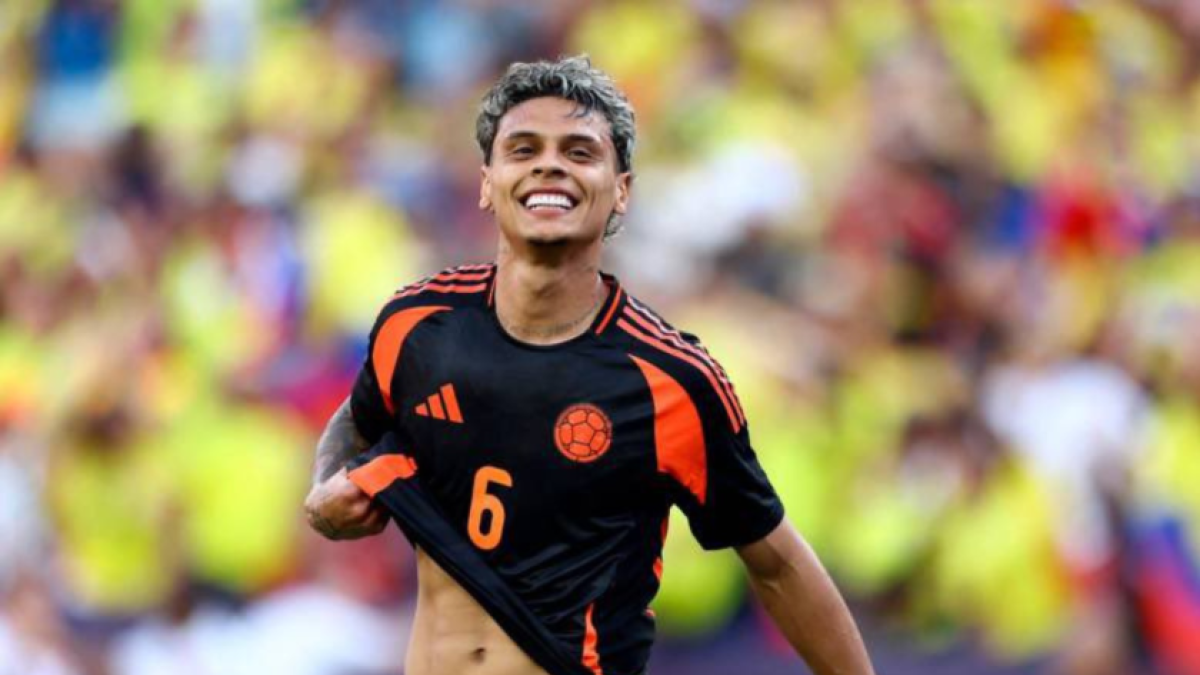 <p>Richard Ríos, Palmeiras player and star of the Colombian national team</p>