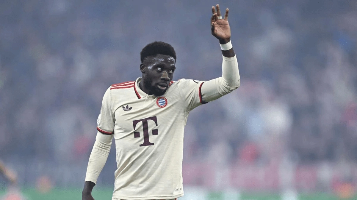 Alphonso Davies, lateral zurdo del Bayern de Múnich que interesa al Real Madrid