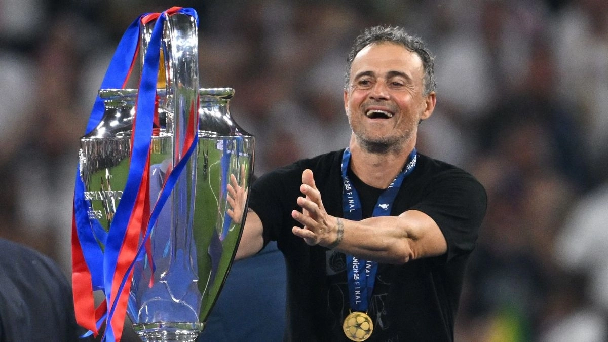 Luis Enrique, ganador de la Champions League con el PSG