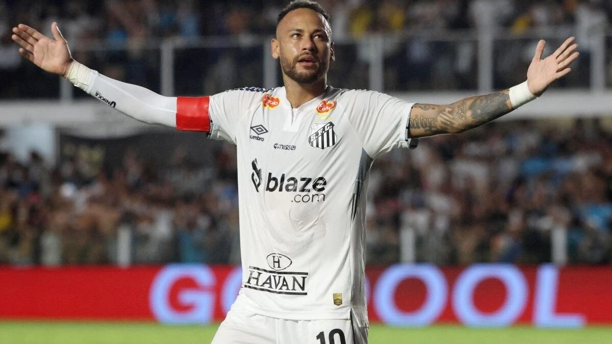 Neymar, footballer from Santos.