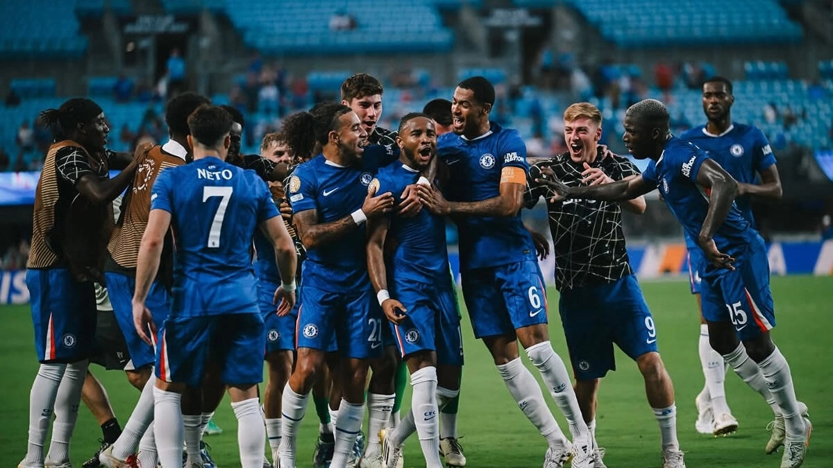 Los jugadores del Chelsea celebran un gol en el Mundial de Clubes