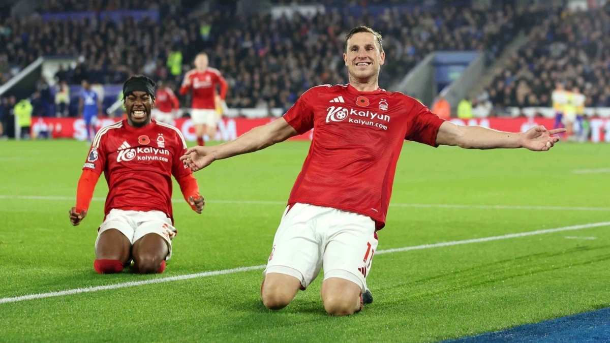 Nottingham Forest en la victoria contra el Leicester City
