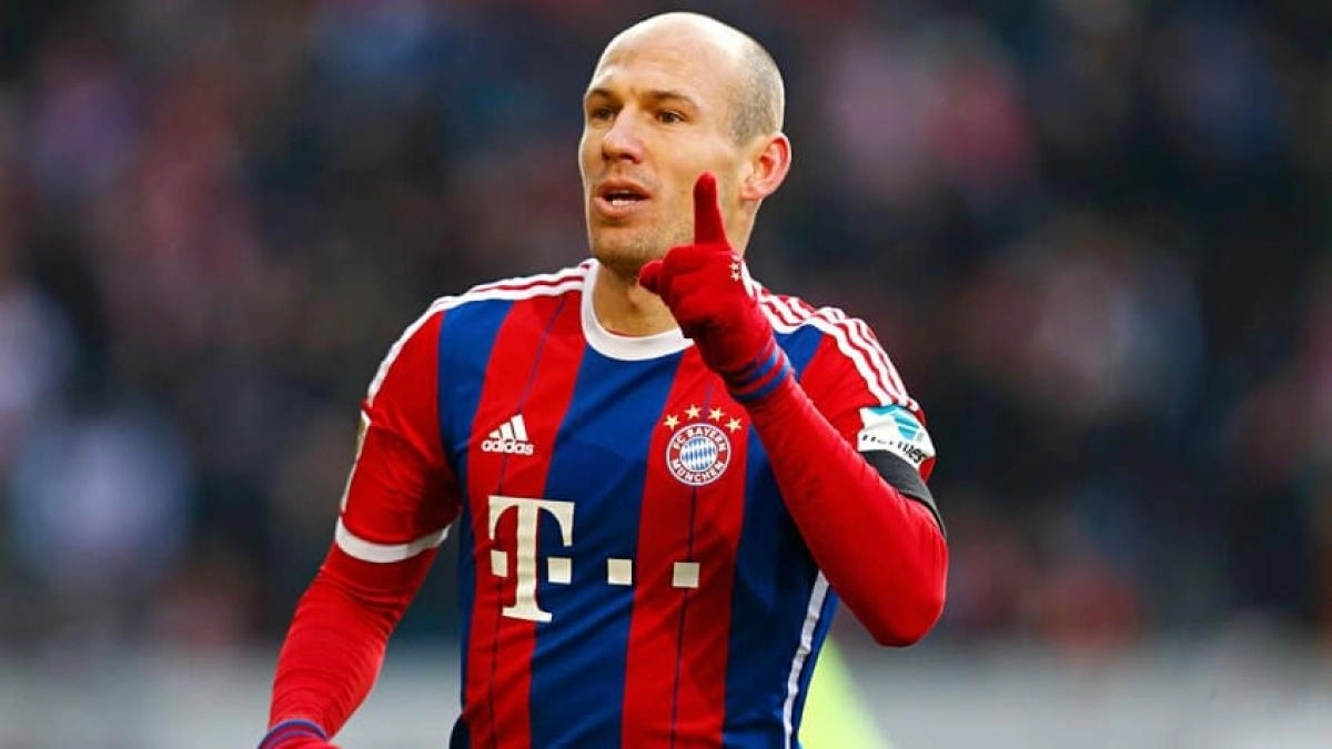 Arjen Robben celebra un gol con el Bayern de Múnich