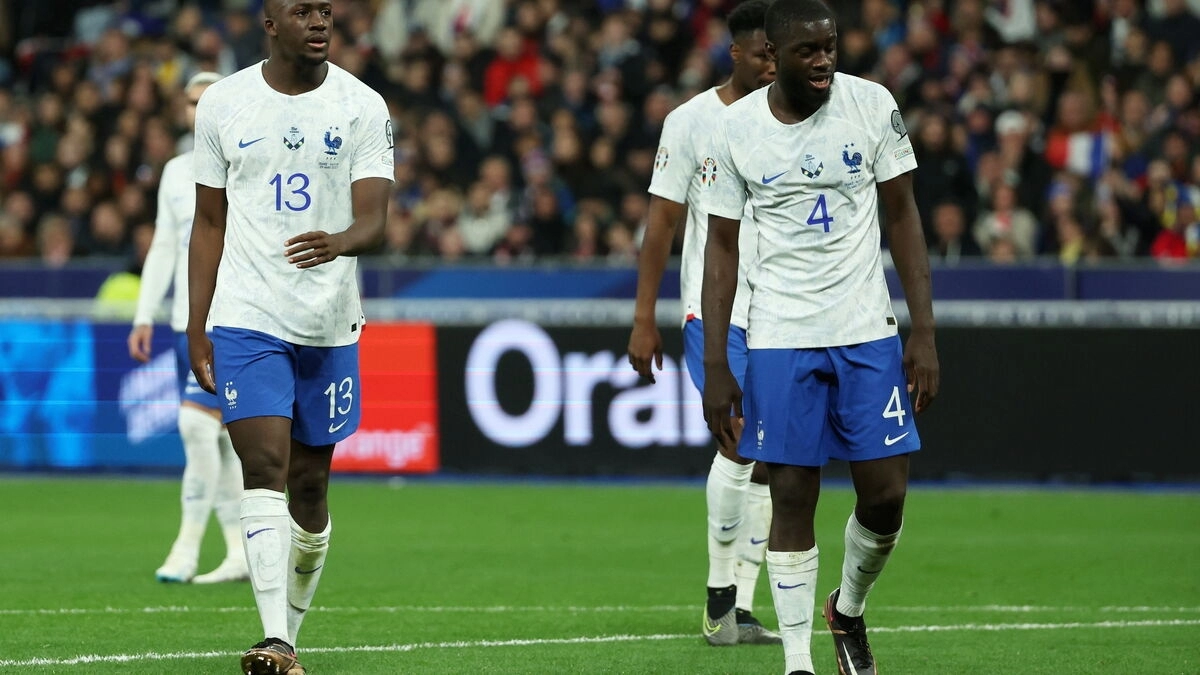 Ibrahima Konaté and Dayot Upamecano in a match for the French national team