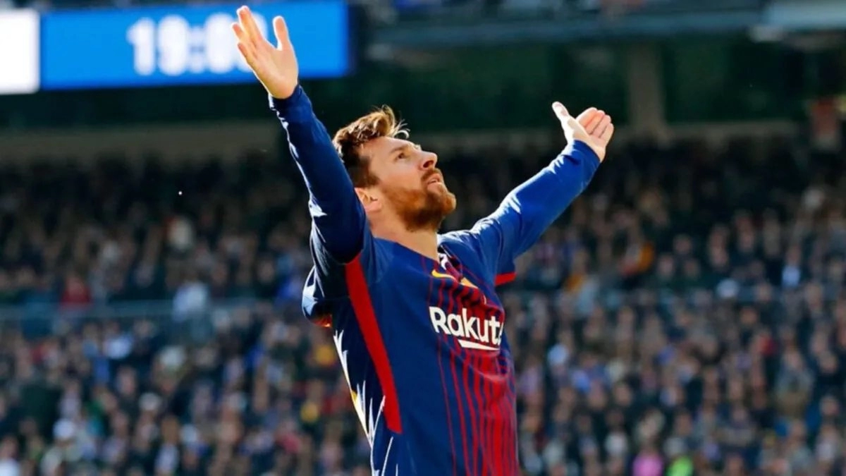 Leo Messi celebra un gol del Barcelona