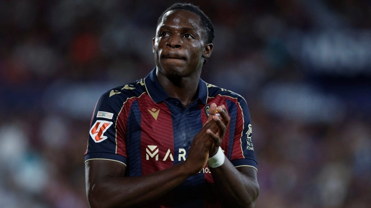 <p>Etta Eyong, Cameroonian forward who belongs to Levante</p>