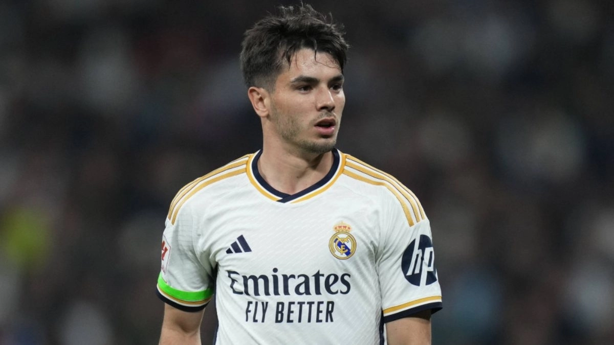 Brahim Díaz during a match with Real Madrid