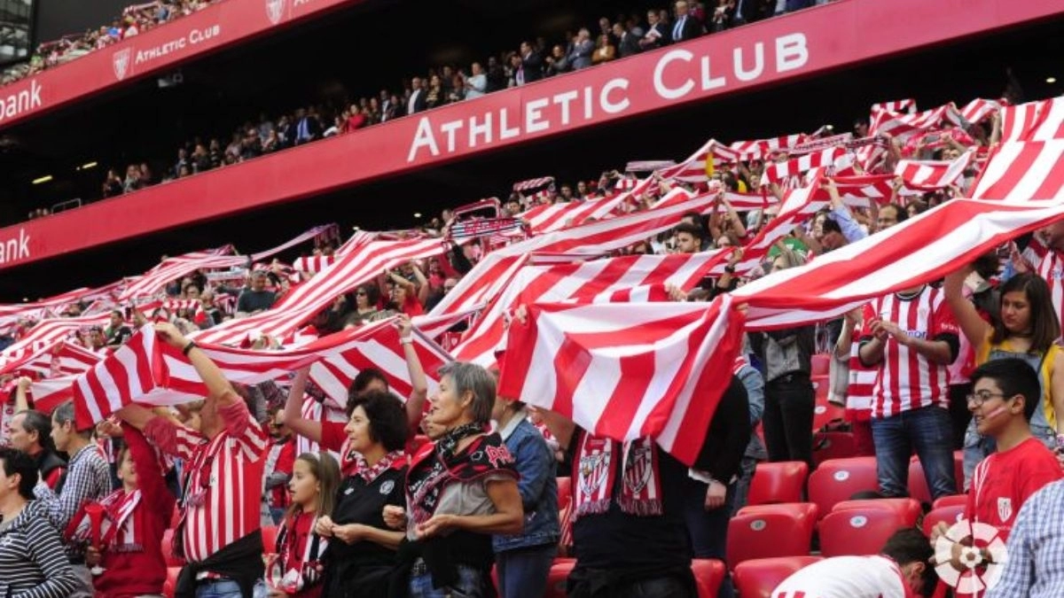 Fans of Athletic Club at San Mamés.