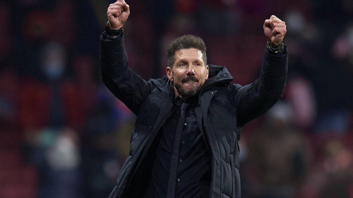 <p>Cholo Simeone, coach of Atlético de Madrid. <p>