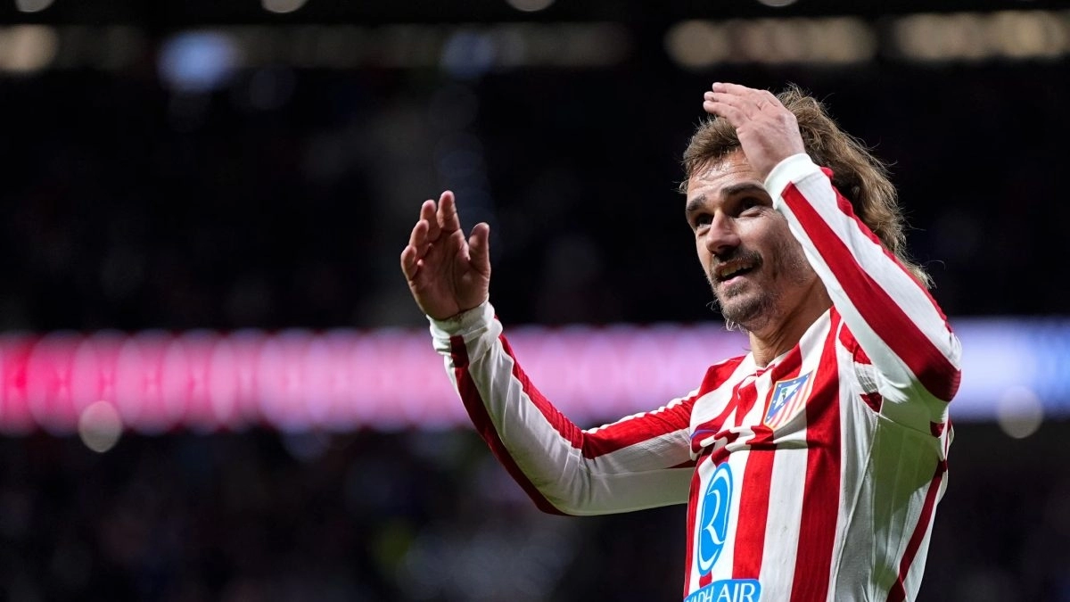 Antoine Griezmann during a match with Atlético de Madrid.