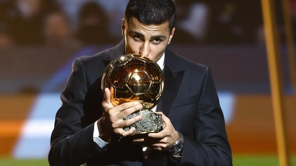 Rodri Hernández after winning the 2024 Ballon d'Or