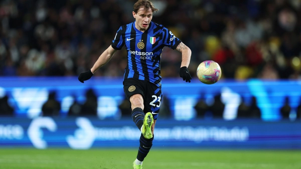 <p>Nicolò Barella during a match with Inter Milan</p>