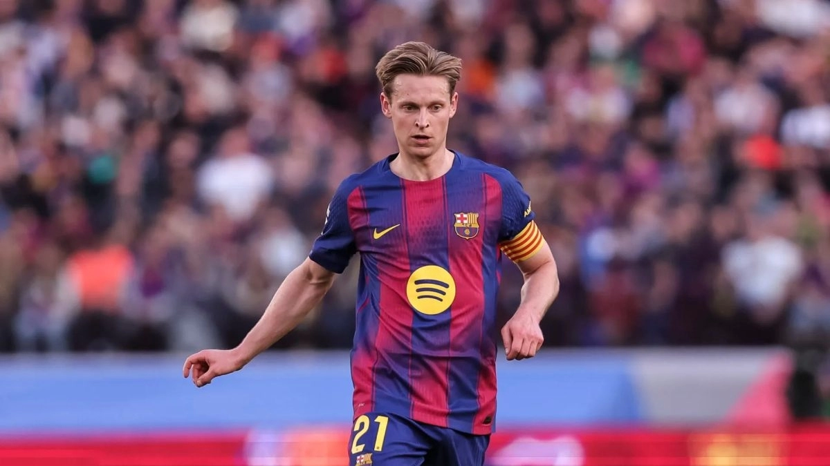 Frenkie de Jong durante un partido con el FC Barcelona