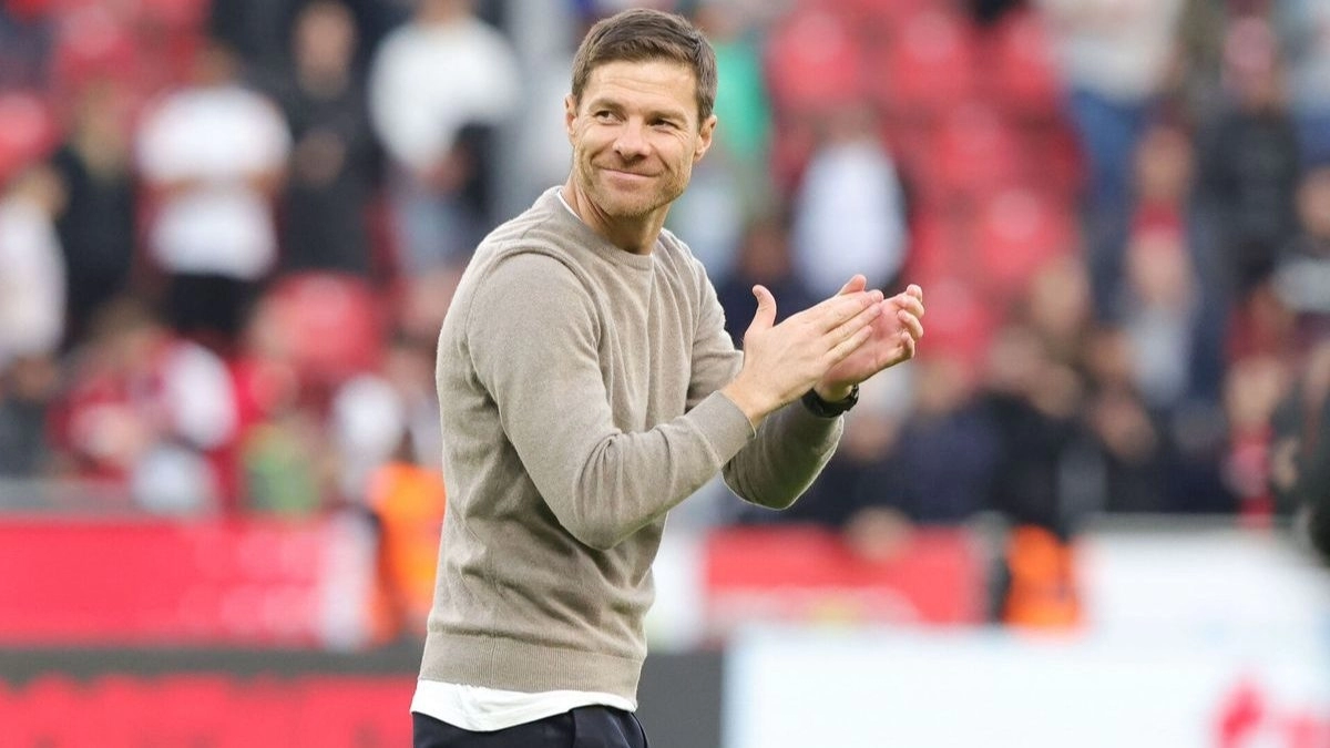 Xabi Alonso tras un partido con el Bayer Leverkusen