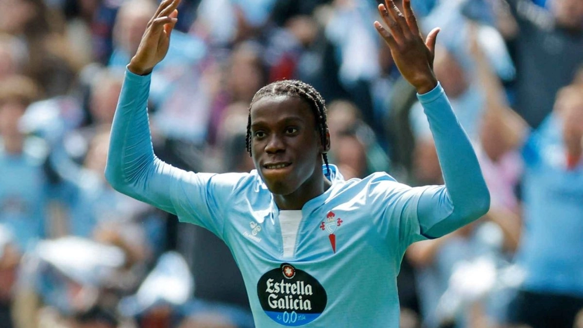 Ilaix Moriba celebra un gol del Celta de Vigo