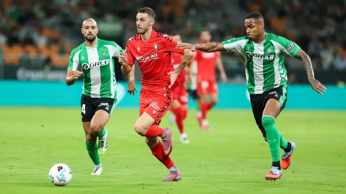 Imagen del partido entre el Real Betis y Osasuna