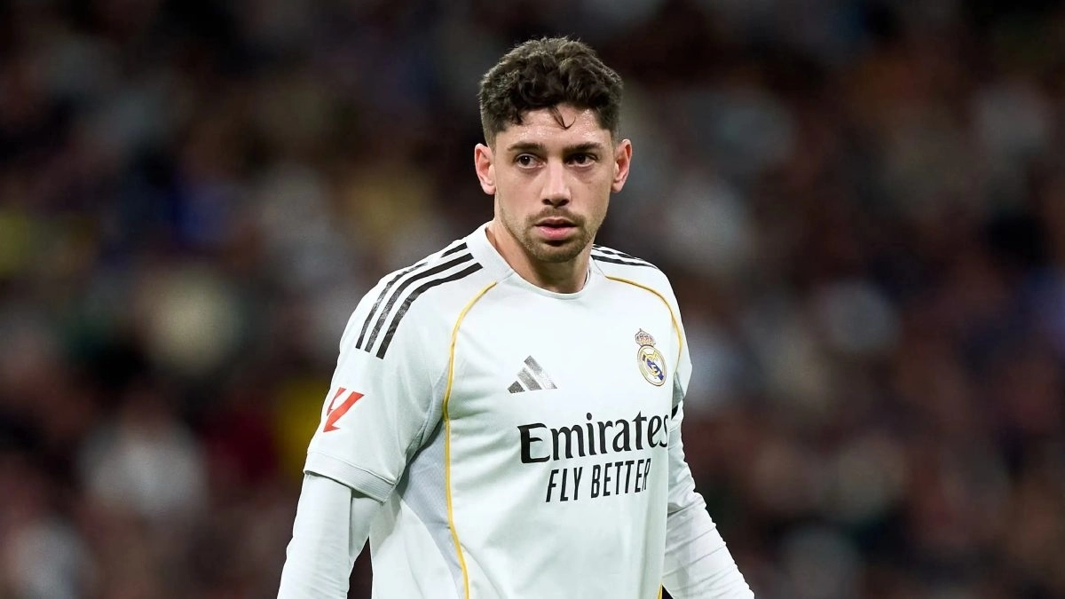 Fede Valverde durante un partido con el Real Madrid