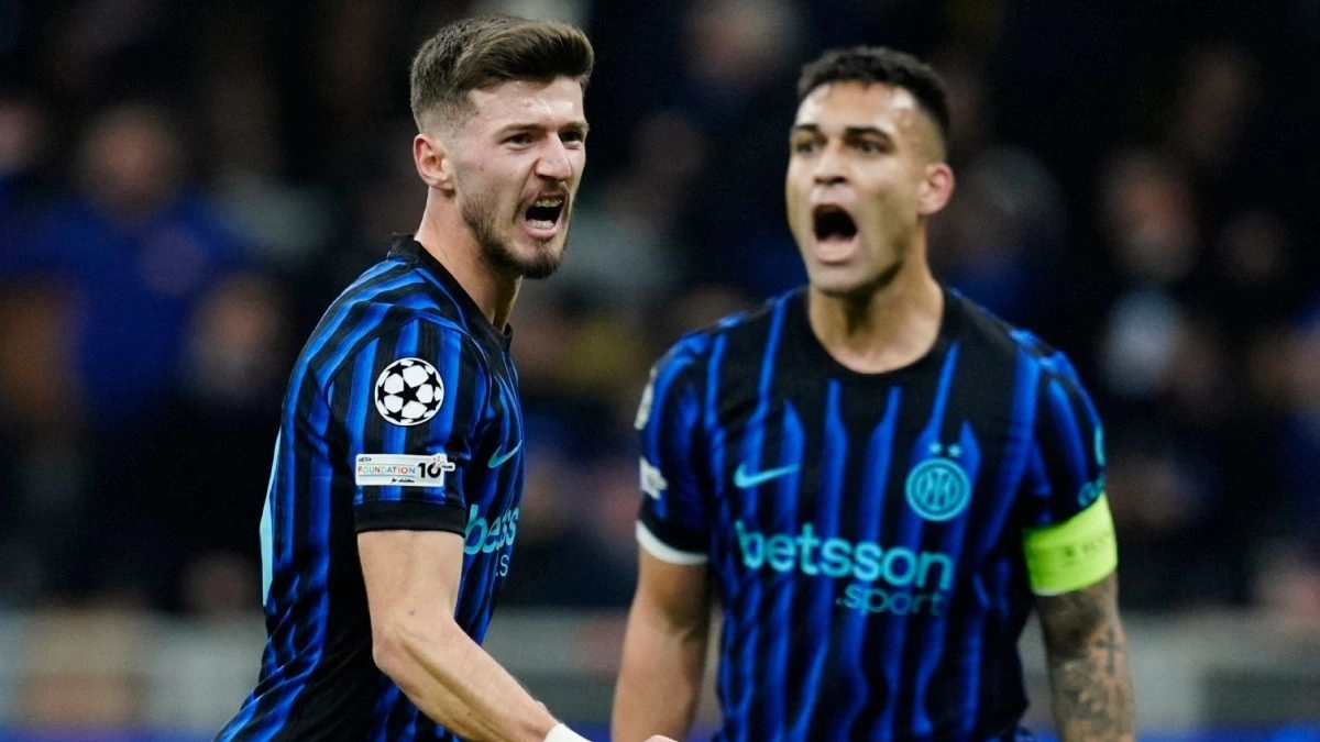 Los jugadores del Inter de Milán celebran un gol