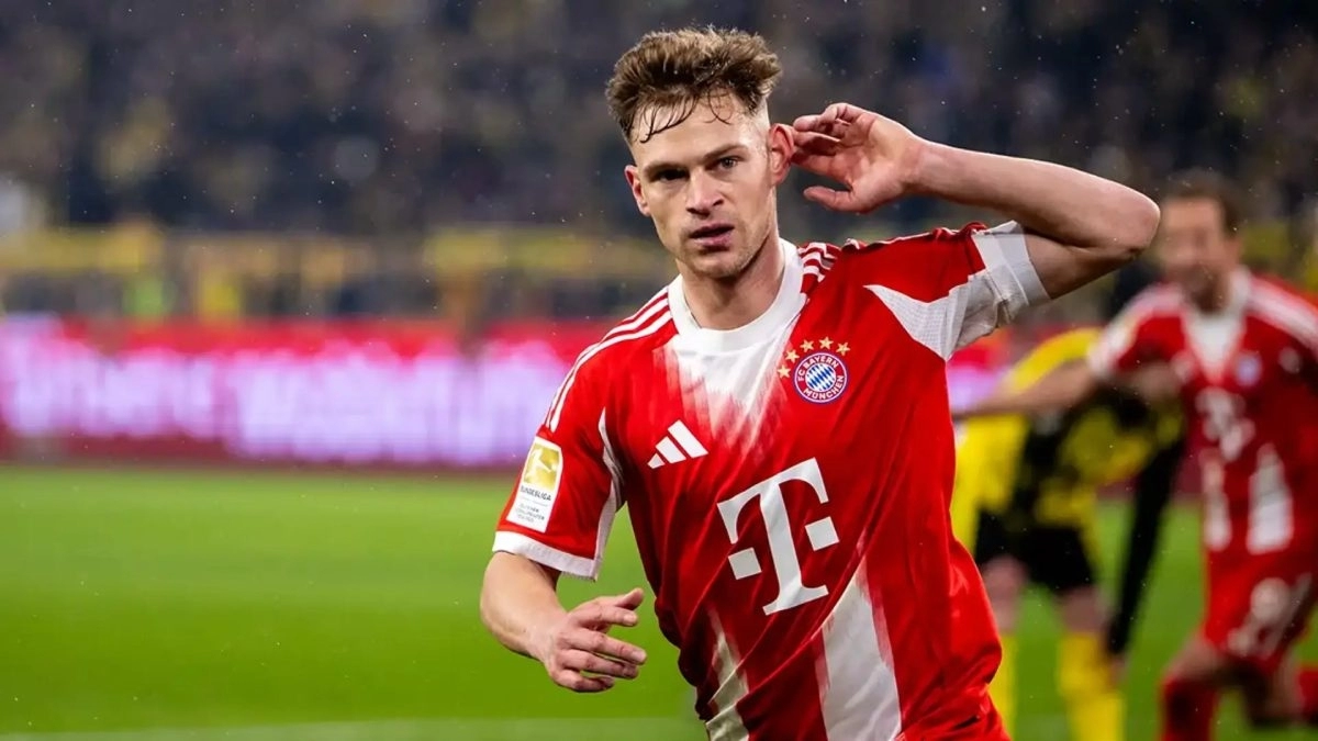 Joshua Kimmich celebra un gol anotado con el Bayern de Múnich