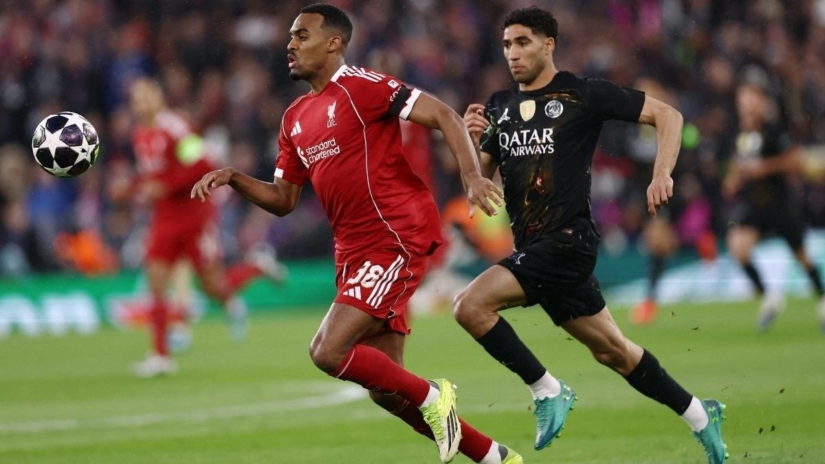 Imagen de un partido entre el Liverpool y el PSG